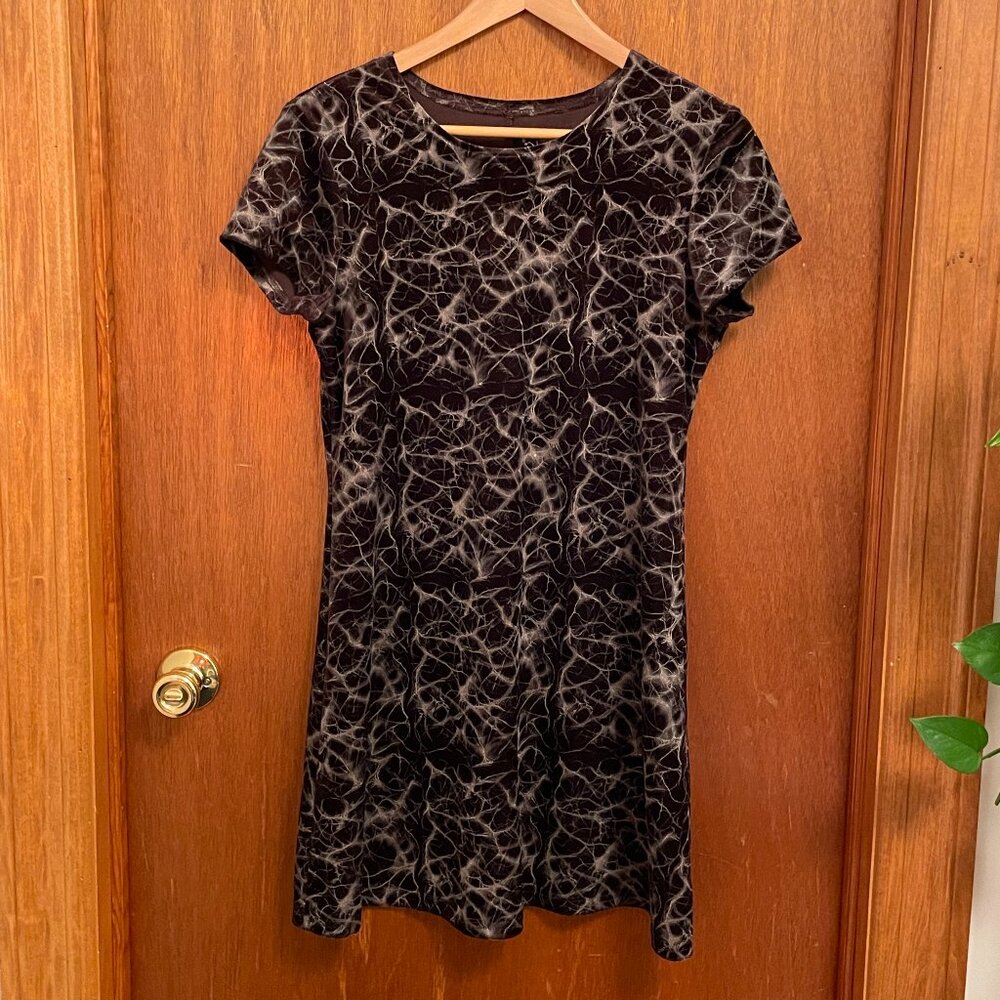 Vintage All that Jazz Black Velvet Dress M